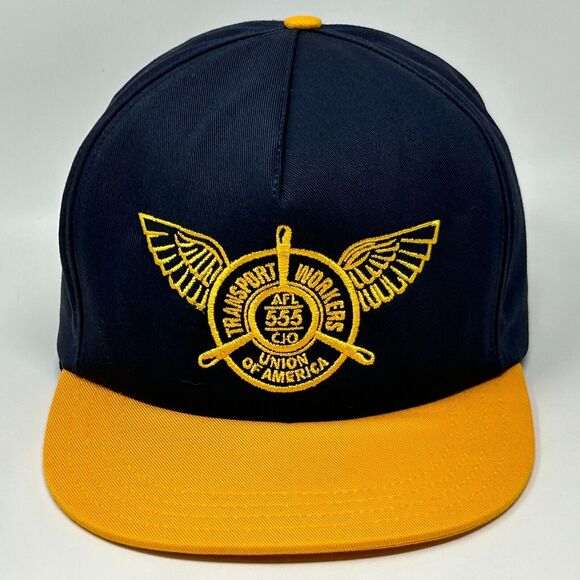 Transport Workers Labor Union Local 555 Hat Cap Blue Snapback AFL CIO TWU USA - Picture 9 of 9